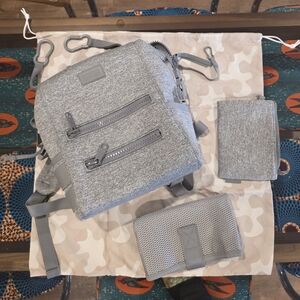 Dagne Dover Heather Gray Mini Backpack Diaper Bag Set